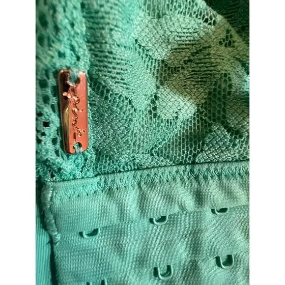 VICTORIAS SECRET PINK BRA TURQUOISE LACE WOMENS SIZE SMALL - Picture 7 of 8